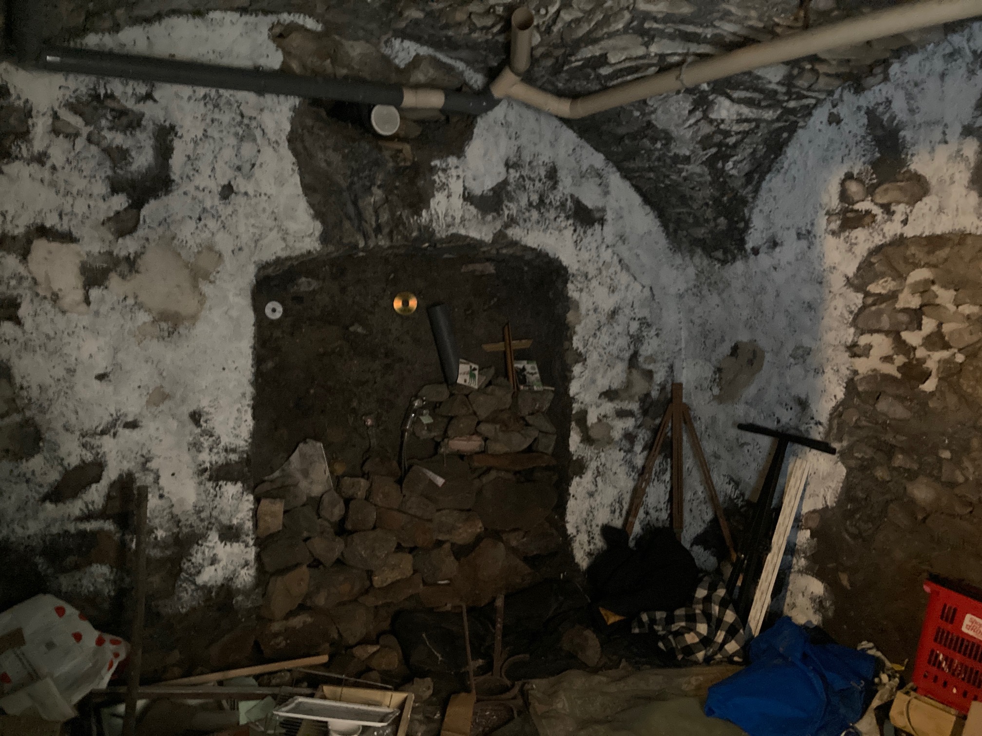 Cave voûtée en cours de travaux