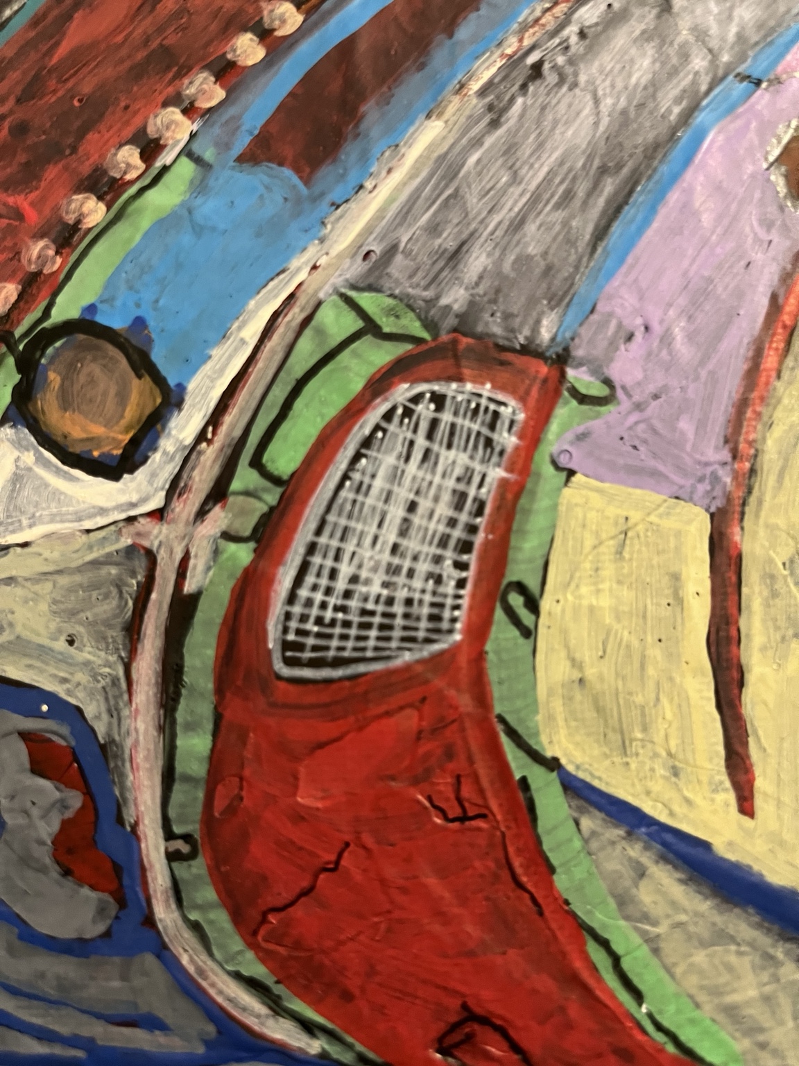 Détail de la quatrième toile Épidermik en cours