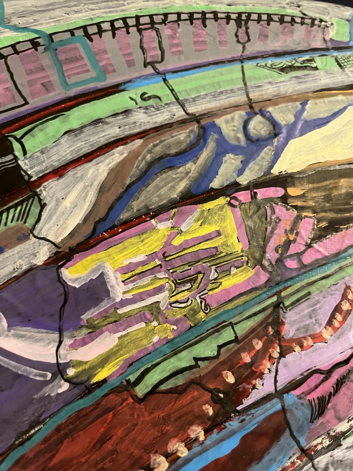 Détail des lignes de la quatrième toile Épidermik