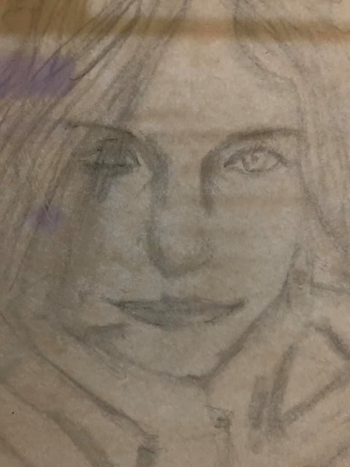 Esquisse, portrait féminin